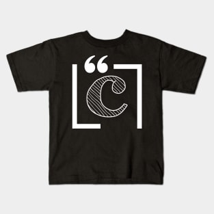 Letter C: Monogram Initial letter c Kids T-Shirt